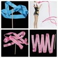 thumbnail image 3 of LIFKOME Rhythmic Dance Ribbons Dance Streamers Pink Silk 2Pcs for Dance Exercises, 3 of 7