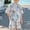 Blue, variant on Boys' 2-Piece Jacquard Shirt & Pants Vacation Outfit, perfect for seaside travel, summer sightseeing and casual holiday family leisure activities, 2-13 Years