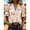 1, variant on Women's Bohemian Print Blouse, V-Neck Button Down Shirt with Ruffle Puff Short Sleeves, Casual Western Summer Top for Daily Wear
