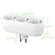 thumbnail image 5 of Pack de 2 adaptadores de enchufe de 3 vías enchufe múltiple de 3 vías tomas distribuidoras múltiples 16A/250V, 5 of 5