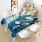 czqnlg Golf Theme Tablecloth Green Grass Table Cloth for Square Tables Waterproof Durable Sports Gaming Table Cover for Kitchen Dining Room(55 X 87 Inch)