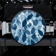 thumbnail image 1 of Abstract Modern Blue Leaves Pattern Polyester Universal Spare Wheel Tire Cover Wheel Covers for Trailer RV SUV Truck Camper, 1 of 5