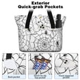 thumbnail image 2 of Tote Bag for Women - Black Halloween Spider Webs Shoulder Bag - Large Utility Work Duffle Bag with Zipper Handbag for Travel, Work, Sprots, 2 of 5