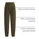 thumbnail image 4 of Pantalones PRETTYGARDEN 2025 de tiro alto tobilleros verde ejército XL, 4 of 9
