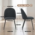 thumbnail image 3 of HOMCOM Set of 4 Modern Dining Chairs for Living Room, Dark Grey, 3 of 10