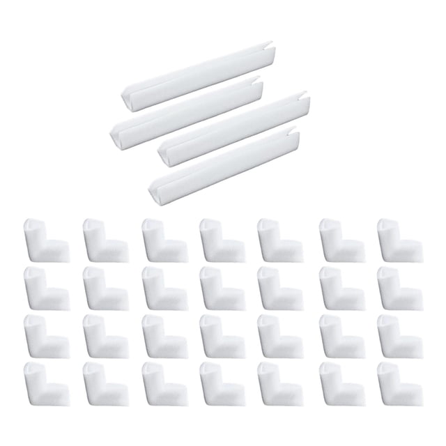 32 protectores de esquinas y bordes de espuma para marcos de fotos, accesorios de acolchado, espuma en U, 28 en forma de L + 4 en forma de I