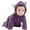 Purple, variant on Newborn Baby Infant Coral Fleece Hooded Romper Jumpsuit Boy Girl Winter Warm Bodysuit Outfits Clothes