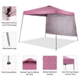 thumbnail image 4 of Ainfox 8 x 8 ft Pop up Canopy Tent with One Sidewall,Instant Slant Outdoor Gazebo for Beach, Sun Shade,Outdoor Activies,Pink, 4 of 5
