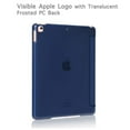 thumbnail image 3 of Mosiso Slim Fit Frosted Case for iPad 10.2" 7th Generation 2019 Released, PU Leather Smart Stand Cover Auto Sleep Wake Protective Case for Apple iPad 10.2 Inch (A2197/A2198/A2200), Navy Blue, 3 of 7