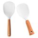 thumbnail image 3 of 2pcs Silicone Rice Scooper with Wooden Handle Kitchen Accessory Rice Spatula, 3 of 5