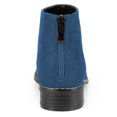 thumbnail image 3 of YDN Women Comfort Block Low Heels Ankle Bootie Peep Toe Pumps Versatile Suede Flats Shoes with Back Zipper Daily Size 14 Blue, 3 of 5