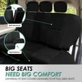 thumbnail image 5 of FH Group 3 Rows Universal Fit Faux Leather Car Seat Covers for SUV Sedan, Airbag Compatible, Split Bench w/ Free Air Freshener - 7 Seaters Black, 5 of 8