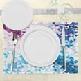 thumbnail image 3 of Ambesonne Digital Place Mats Set of 4, Abstract Mosaic Ombre, Standard Size, Pink Blue and White, 3 of 6