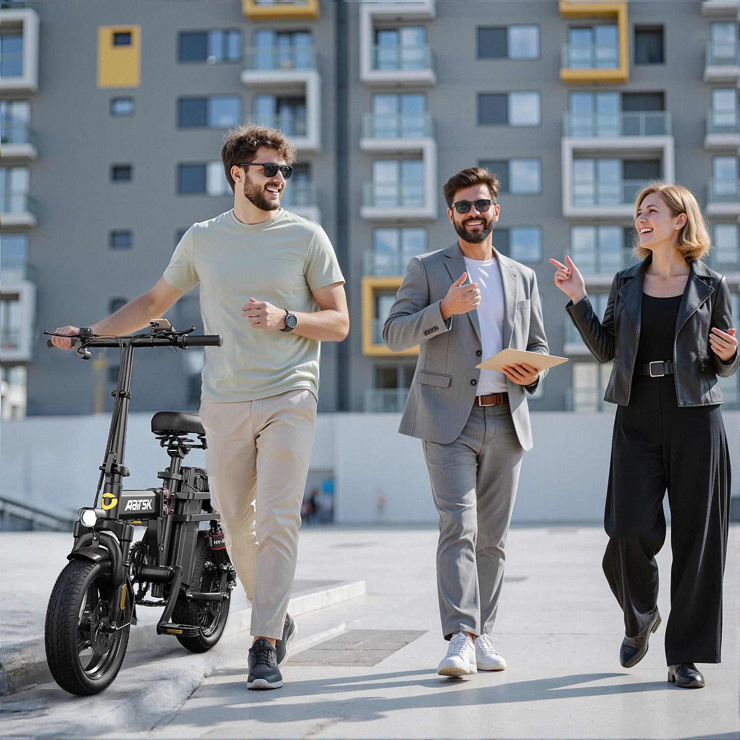 Folding Electric Bike for Adults, 500W Motor,22MPH Max Speed Foldable Electric Bicycles, 14" Ebike, 48V 15AH Battery 40 Miles PAS Range Mini E Bikes for Adults and Teens UL2849