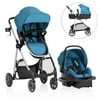 Evenflo Omni Plus Modular Travel System with LiteMax Sport Rear-Facing Infant Car Seat, Tazi Blue