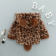 thumbnail image 6 of Otqutp Boys Girls Fall and Winter Leopard Print Shape Padded Jacket Winter Hooded Jacket Coat Windproof Cute Warm Outwear for 0-5 Years(Coffee,4-5 Years), 6 of 9