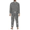 thumbnail image 5 of Bingfone Men'S Pajama Set 2 Piece Loungewear Pjs, Long Sleeve With Pajama Pants-Airplane Routes Around The World, 5 of 9