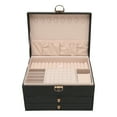 thumbnail image 1 of Joyero de cuero de PU, joyero de cuero de PU, estuche organizador de joyas, estuche de almacenamiento de joyas, funcionalidad inteligente, 1 of 8