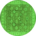 thumbnail image 1 of Ahgly Company Indoor Round Oriental Green Traditional Area Rugs, 8' Round, 1 of 4