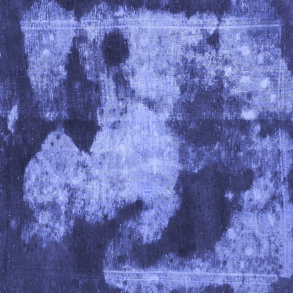 Ahgly Company Indoor Square Abstract Blue Modern Area Rugs, 4' Square
