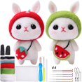 thumbnail image 3 of 2 Set Needle Felting Kit for Beginners Cute Animal Wool Felting Kit with Needle Felting Tool Key Chain Complete Needle Felting Starter Kit, 3 of 8
