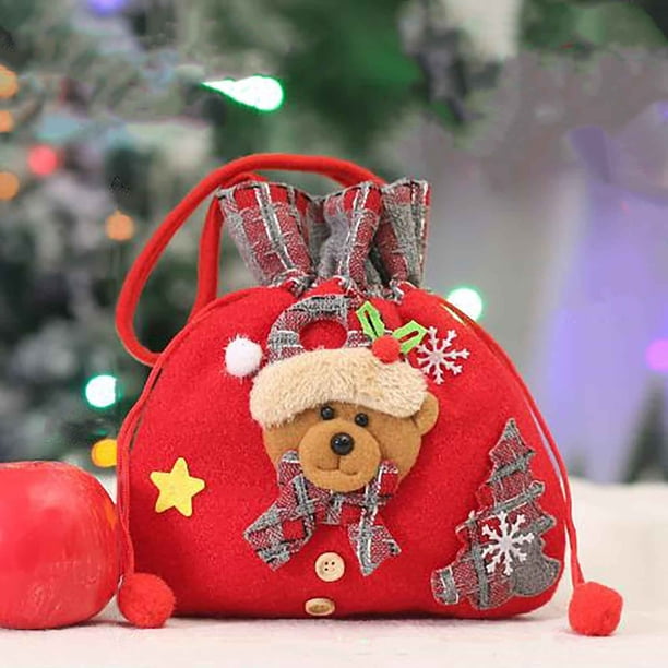 Xihbxyly Historia de La Navegación Bolsa de Regalo para Nochebuena con Adornos Navideños, 2 Piezas, Bolsa de Regalo para Niños