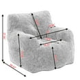 thumbnail image 4 of 39" Soft Bean Bag Single Chair, Modern Fluffy Lazy Sofa Armchair, Lounge Reading Comfy Couch for Bedroom, Living Room, Apartment, Coffee, 4 of 9