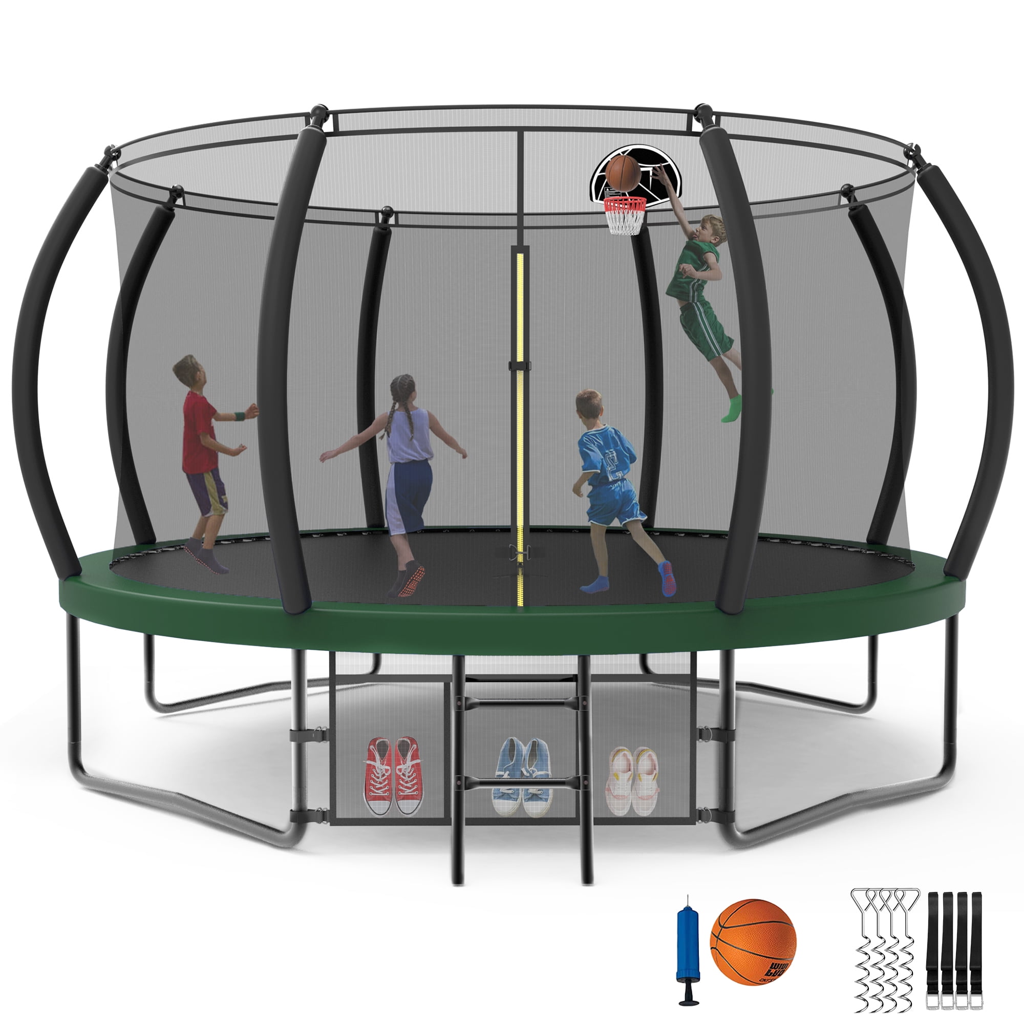 Jump Into Fun Trampoline 14FT, 1200LBS Trampoline for Adults Kids