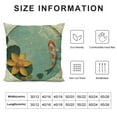 thumbnail image 6 of Nawypu  Koi Throw Pillow Cushion Cover, Cartoon Chinese Fish Koi in Lily Pond Oriental Floral Eastern Printrtwork, Decorative Square Accent Pillow Case, Pale Seafoam&nbsp;2pc, 6 of 6