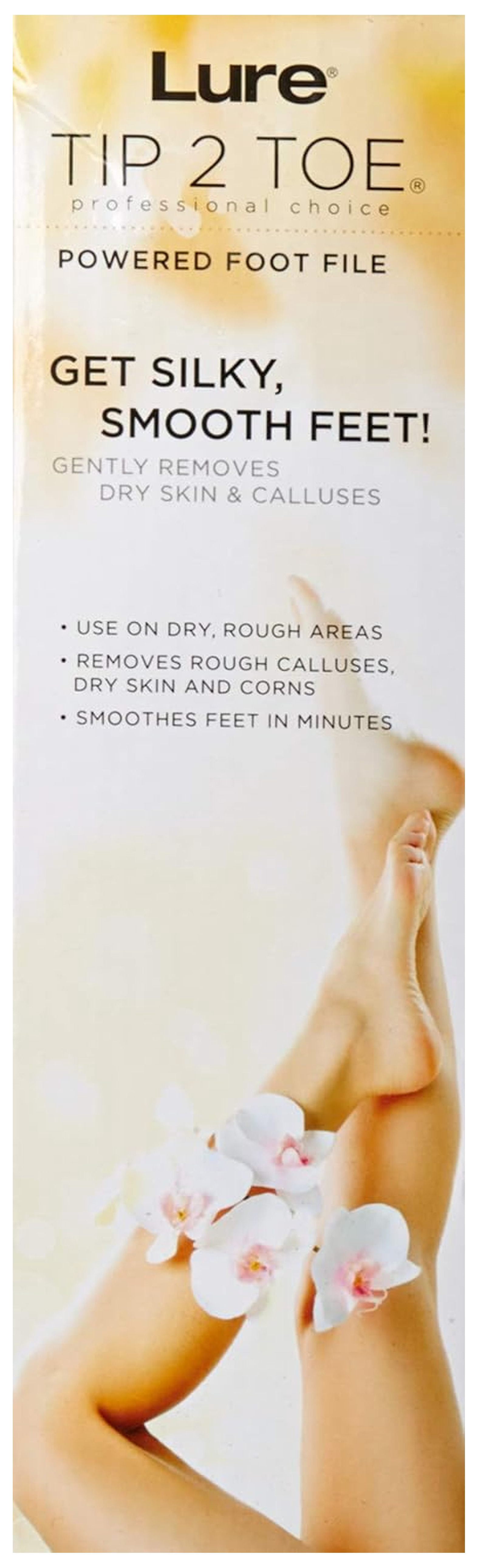 Tip2Toe Electric Callus Remover, White & Silver