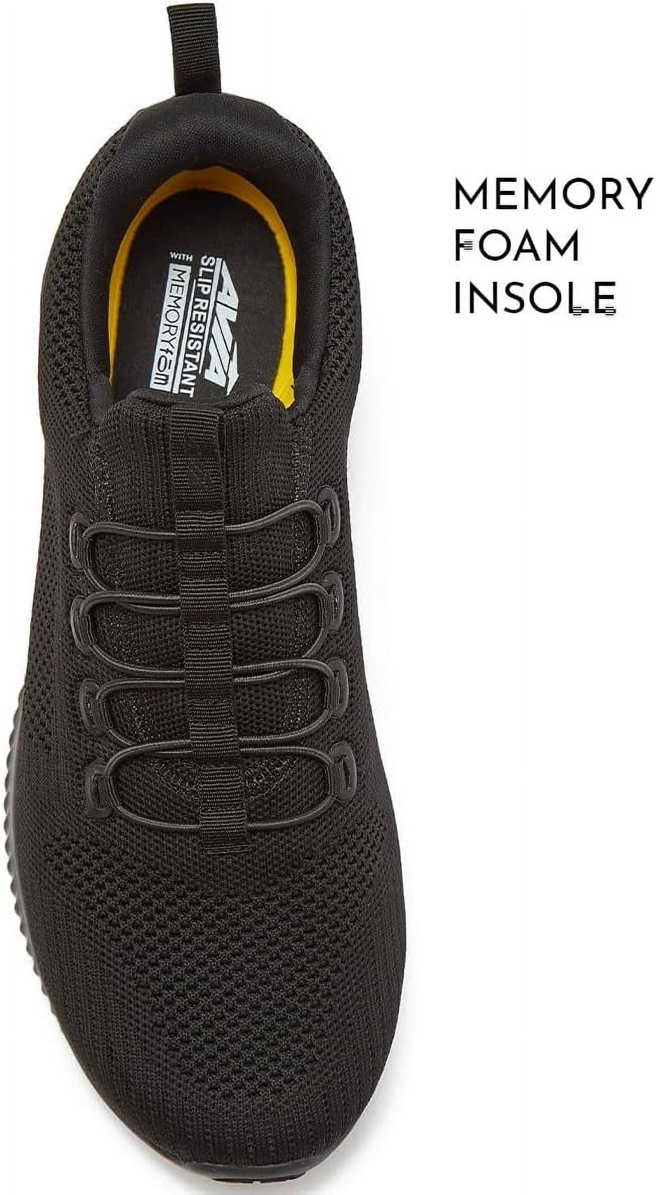 Avia Anchor Black Slip Resistant Mesh Slip-on Shoes for Men