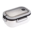 thumbnail image 1 of 1200ml Buckle Design Airtight Lunch Box Microwave Safe Large Capacity Meal Prep 2 Layers Grids Bento Case for Office School, 1 of 8