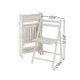 thumbnail image 2 of FurniFact 4-PC Folding Chair Set, White Solid Wood, Portable Seating, 2 of 9