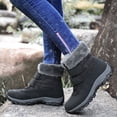 thumbnail image 3 of Zapatos de mujer de gran tamaño Otoño e invierno Zapatos de mujer de caña alta de algodón con vellón añadido Botas de nieve engrosadas Zapatos de madre de anciano, 3 of 6