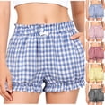 thumbnail image 2 of Umfun Girls Shorts Sweet Gingham Ruffle Bloomers with Elastic Waist & Bow - Cute Shorts Summer Beach Vacation & Casual Play Wears, 2 of 8