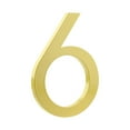 thumbnail image 1 of HASWARE 6 inch (15 cm) Floating House Number Apartment Door Numbers Mailbox Address Sign, Aluminum Alloy (#6, Golden), 1 of 3