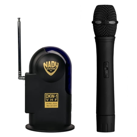 Nady DKW-1 Wireless Handheld Microphone VHF System – includes microphone, AC adapter and audio cable – Easy setup – Karaoke, performance, presentation, public