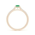 thumbnail image 2 of ANGARA Natural Pear-Shaped Emerald Halo Engagement Ring in 14K Rose Gold for Women (Size-6x4mm) | May Birthstone, Birthday, Anniversary, Jewelry Gift for Women | Natural Emerald Ring, 2 of 9