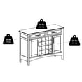 thumbnail image 3 of Winsome Gordon Buffet Cabinet/Sideboard Cappuccino Finish, 3 of 9