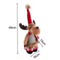 thumbnail image 2 of Muñeco de peluche de alce de Navidad, adornos navideños de peluche, decoración de fiesta navideña Adepaton CPB-SSW64-2, 2 of 5