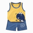 thumbnail image 3 of kaprioy Toddler Boys Tank Top and Shorts Set Cartoon Printed Sleeveless Vest and Shorts Boys Summer Outfits 3 6 12 18 24M 2T 3T 4T 5T 6T, 3 of 4