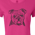 thumbnail image 4 of Inktastic English Bulldog Sketch Portrait Women's T-Shirt, 4 of 5