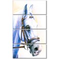 thumbnail image 2 of Cheval Bleu avec Bride - Impression sur Toile Abstraite, 2 of 3