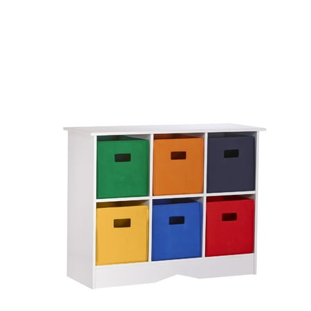 Riverridge Kids 6 Bin Storage Cabinet White Primary Walmart Com Walmart Com