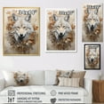 thumbnail image 4 of Designart "Beige Wolf'S Minimal Expression I" Animals Wolf Canvas Prints, 4 of 7