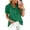 Green, variant on Stralyhd Summer Tops for Women Short Puff Sleeve Button Down Shirt Ruffle Blouse Business Casual V Neck Top Deep Red XL