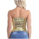 thumbnail image 4 of Women's Sparkly Sequin Mermaid Crop Top, Strapless Metallic Tube Top for Party & Clubwear, Shiny Fashion Top for Women, 4 of 5