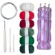 thumbnail image 4 of Kit de telar de punto Mini máquina de tejer con gancho de crochet de tracción DIY para el hogar Púrpura 6 colores, 4 of 9