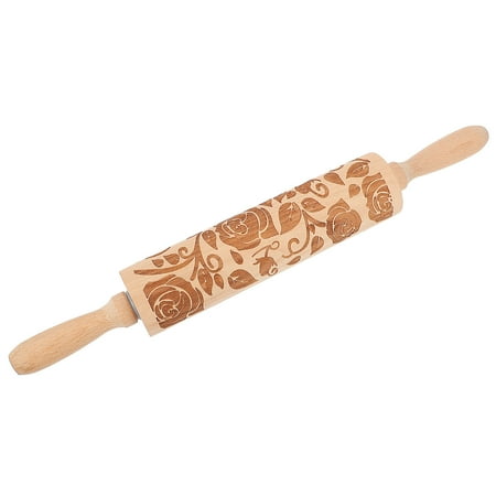 

1Pc Delicate Carved Wooden Rolling Pin Kitchen Pastry Board (Assorted Color)