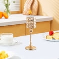 thumbnail image 6 of Hesxuno Crystal Metal Candle Holder Crystal Beads Bling Tea Light Candlestick Tall Votive Candelabra Elegant Centerpiece Table Wedding Decoration Home, 6 of 6